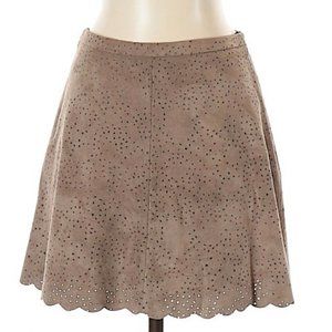 Tan suede skirt, BCBGMAXAZRIA, XS